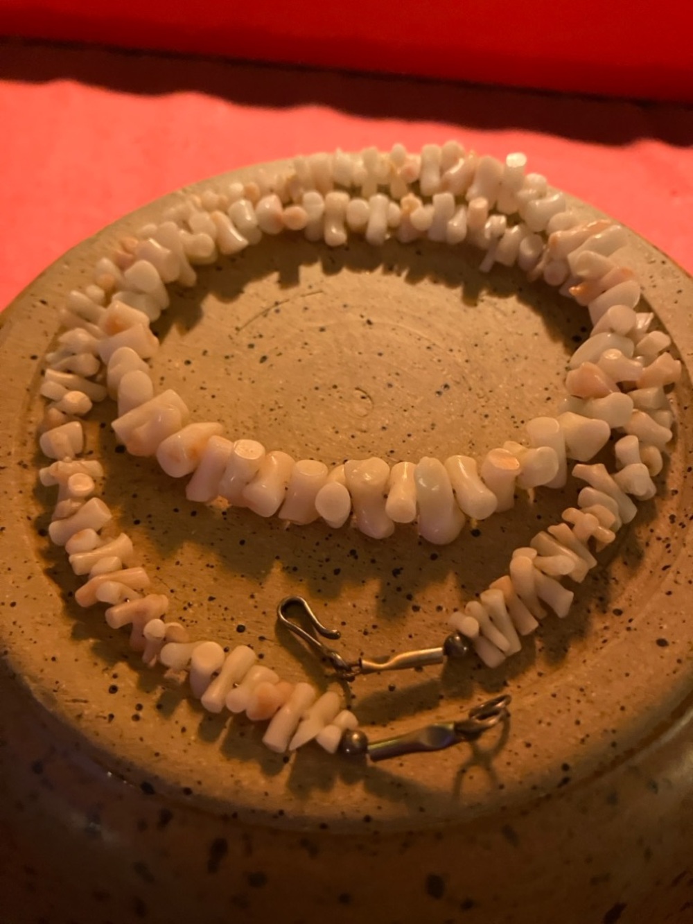 Angel Skin Coral Necklace- Rare